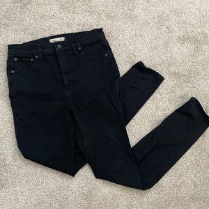 Madewell 10” High Riser Skinny Skinny Black Jeans